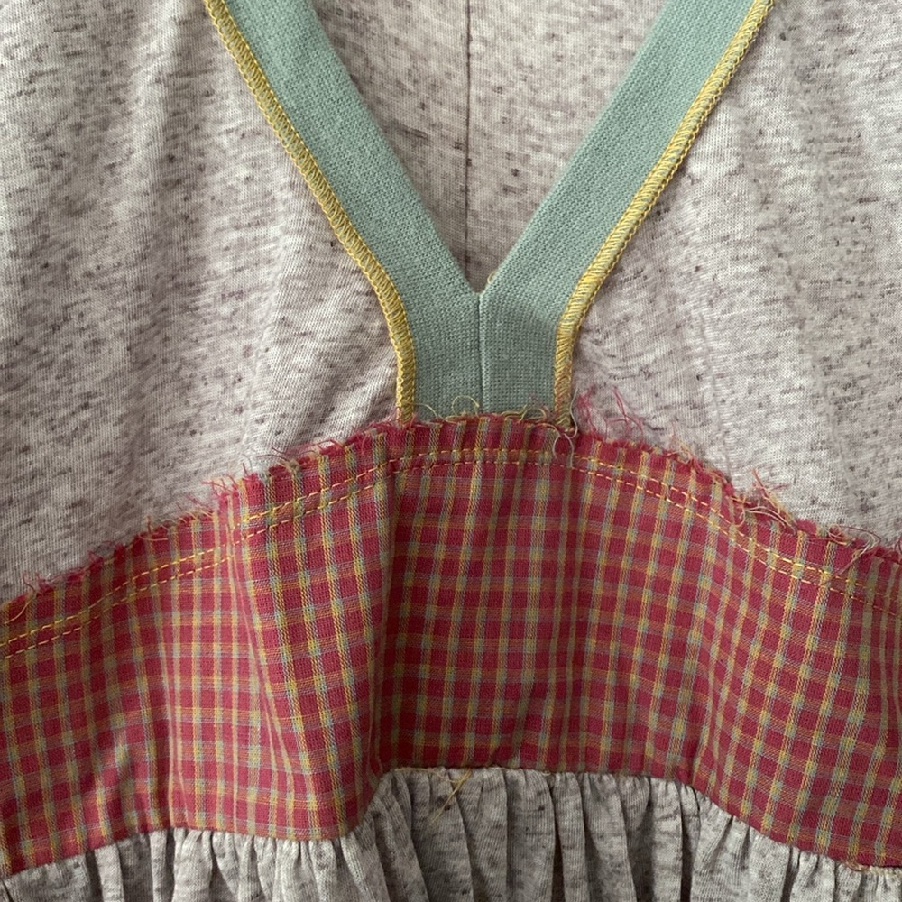 [Hem & Thread] NWT Gingham Boho Top LARGE - Picture 2 of 3